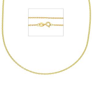 Collana catena maglia rolo da Donna in oro giallo 40 cm sottile - gallery