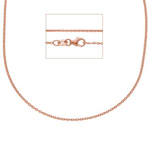 Collana catena maglia rolo da Donna in oro rosa 45 cm sottile - gallery