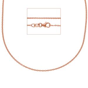 Collana catena maglia rolo unisex in oro rosa 50 cm