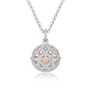 Collana con Chiama Angeli in Argento con Angelo e zirconi Roberto Giannotti SFA 111 - gallery