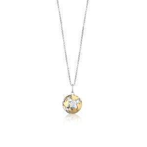 Collana con Chiama Angeli in Argento con stella e zirconi Roberto Giannotti SFA 143
