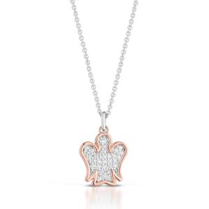 Collana con ciondolo Angelo in argento e Zirconi GIA 479 - gallery
