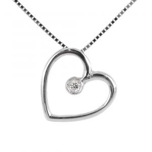 Collana con ciondolo Cuore con Diamante - gallery