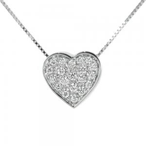 Collana con ciondolo Cuore con Diamanti ct 0.19 - gallery