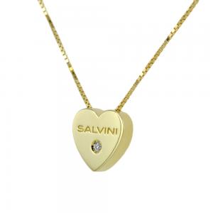 collana con ciondolo cuore in oro giallo i Segni Salvini gioielli  - gallery