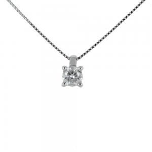 Collana con ciondolo Diamante punto luce Piccolo carati 0.24 G  - gallery