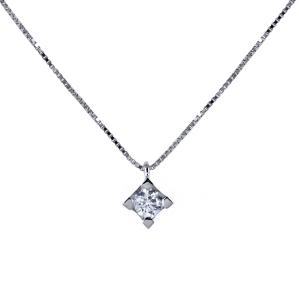 Collana con ciondolo Diamante punto luce grande 0.40 ct - gallery