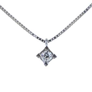 Collana con ciondolo Diamante punto luce piccolo 0.08 ct