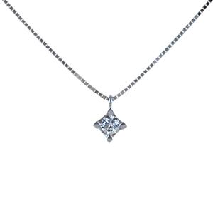 Collana con ciondolo Diamante punto luce piccolo 0.14 ct - gallery