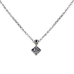 Collana con ciondolo Diamante punto luce piccolo carati 0.06 G - gallery