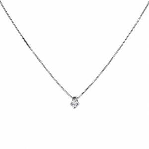 Collana con ciondolo Diamante punto luce piccolo mini 0.05 ct