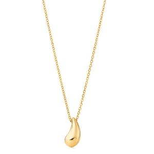 Collana con ciondolo Goccia sul girocollo in oro giallo - gallery