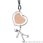 Collana con Ciondolo Pensieri Felici collezione CUORE G1323BLR - gallery