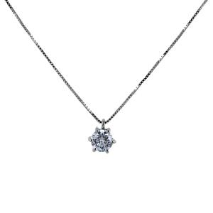 Collana con ciondolo punto luce grande Diamante 0.76 ct HRD Certificato