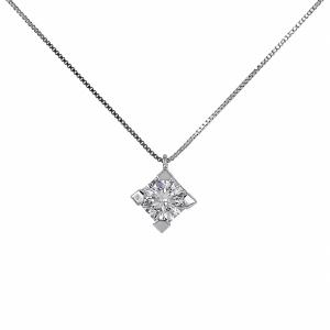 Collana con ciondolo punto luce grande Diamante mezzo carato cert IGI - gallery