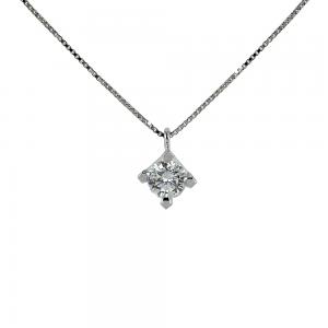 Collana con ciondolo punto luce grande Diamante mezzo carato - gallery