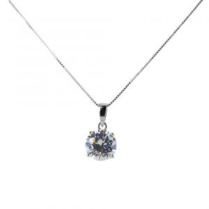 Collana con ciondolo punto luce in argento 10 mm