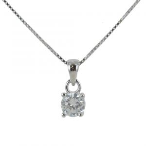 Collana con ciondolo punto luce in argento 5 mm