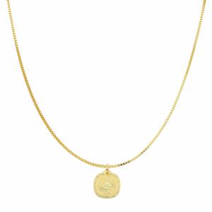 Collana con ciondolo segno zodiacale Cancro in oro giallo - gallery