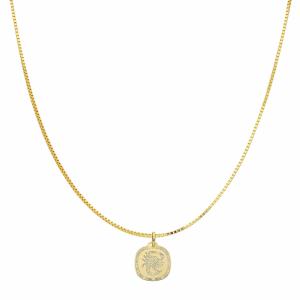 Collana con ciondolo segno zodiacale Scorpione in oro giallo