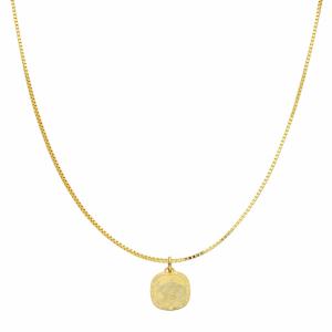 Collana con ciondolo segno zodiacale Toro in oro giallo - gallery