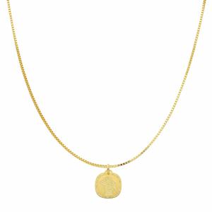 Collana con ciondolo segno zodiacale Vergine in oro giallo - gallery