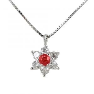 Collana con ciondolo Stella con Rubino e Diamanti - gallery