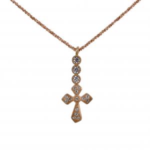 Collana con Croce in argento rose e zirconi Gioielli Agios - gallery