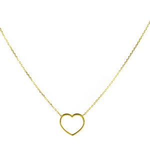 Collana con Cuore traforato in oro giallo piccolo