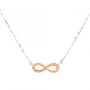 Collana con infinito in oro rosa - pendente infinity