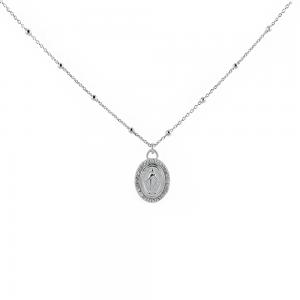 Collana con medaglia Madonna Miracolosa in argento Agios - gallery