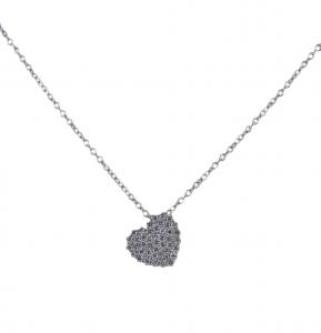 Collana con pendente Cuore pave di diamanti