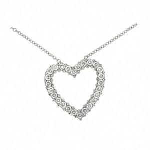 Collana con pendente Cuore traforato di diamanti da mezzo carato