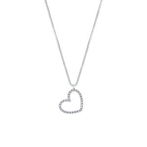 Collana con pendente Cuore traforato di diamanti