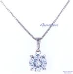 Collana con pendente in argento punto luce con zircone - gallery