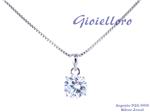 Collana con pendente in argento punto luce con zircone - gallery