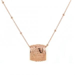Collana con pendente Mater in argento rosa Ave Maria Agios - gallery