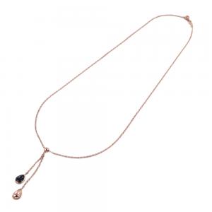 Collana con pendente pepite in oro rosa - gallery