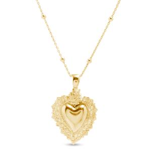 Collana con pendente Sacro Cuore in argento dorato