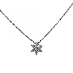 Collana con pendente Stella in oro e diamanti ct. 0.24