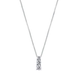 Collana con pendente Trilogy a scalare ct. 0.59 G