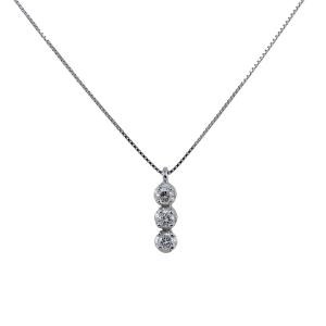 Collana con pendente Trilogy con diamanti carati 0.21 G - gallery