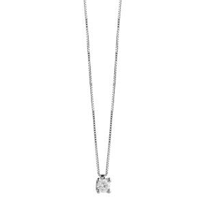 collana con punto luce diamante medio modello Virginia 0.23 ct Salvini gioielli 