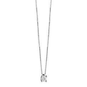 collana con punto luce diamante medio Virginia 0.07 ct Salvini gioielli 