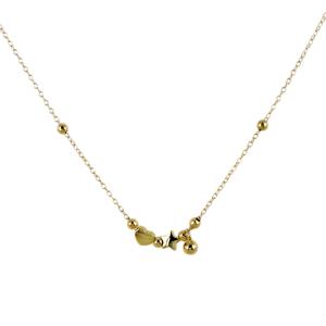 Collana con stelle cuori charms in oro giallo