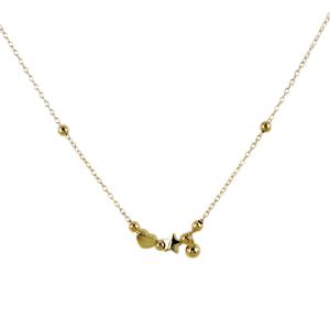 Collana con stelle cuori charms in oro giallo - gallery