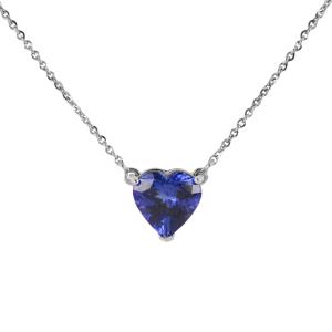 Collana con Tanzanite taglio Cuore da 5 carati