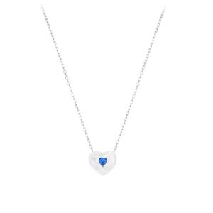 Collana cuore Blu Flash collezione Palazzo Reale Cuori Milano zircone Blu 
