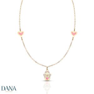 Collana da Bambina Angioletto con smalti in oro 9 kt