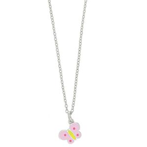 Collana da bambina in argento con farfalla